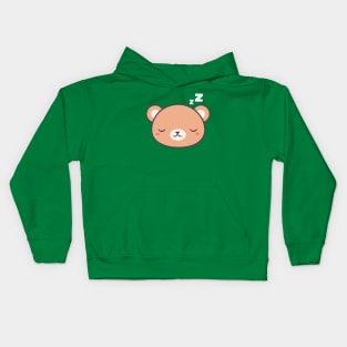 Sleepy Kawaii Cute Brown Bear Kids Hoodie